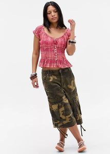 Ruffled Plaid Cottagecore Top