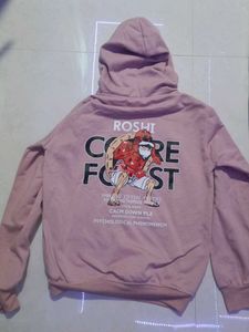 Pink Graphic Print Hoodie