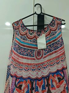 Bohemian Sheer Print Sleeveless Dress