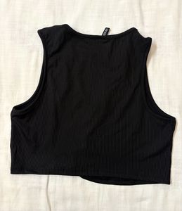 H&amp;M Black Lacing- Detail-Cut Out Top