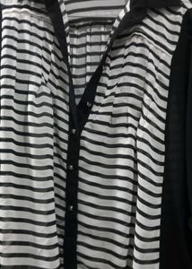Striped Button-Up Top