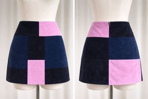 FOREVER 21 Unique Patchwork Mini Skirt