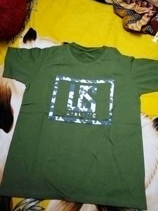 new Olive Green Graphic Print T-Shirt