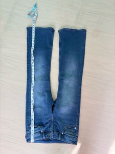 blue low waist jeans