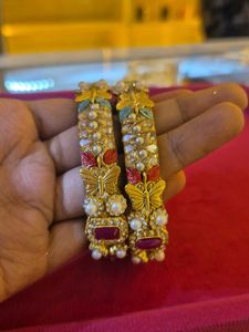 Ethnic Multicolor Gemstone Embellished Kangan
