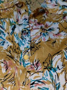 💛 Yellow Up-Down Collar Kurti 💛