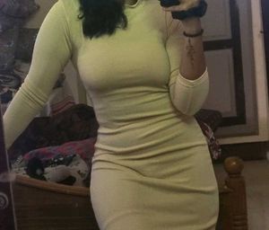 Cream Long Sleeve Bodycon Dress