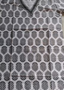 🖤🤍Black and White Printed Kurta