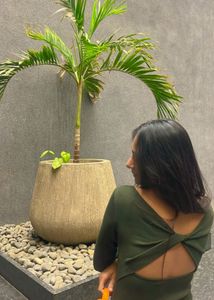 Chic Backless Knot Detail Dress
