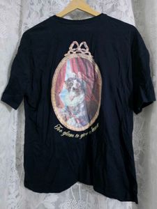 Zudio Navy Blue Graphic T-Shirt