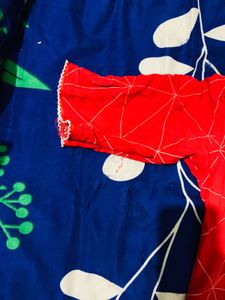 Red Geometric Print Kurta