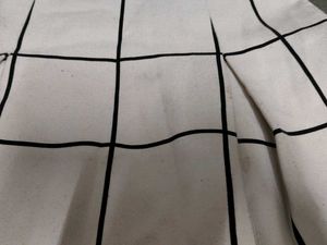 forever 21 ! white pleated grid skirt