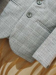 Men's Grey Checkered Blazer
