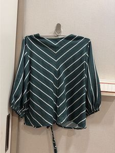 Stylish Striped Tie-Front Blouse