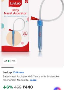 combo LuvLap Silicone Teether and nasal aspirator