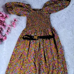Dress With Belt (Do Mention Colour)
