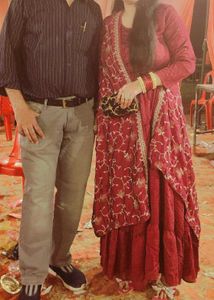 beutiful gawn with heavy embroidery duppta