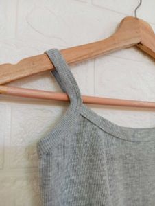Gray Crop Top