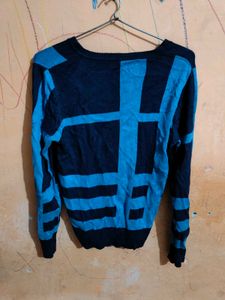 Blue &amp; Black Woolen Sweater