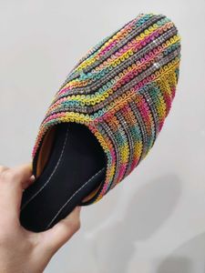 Embellished Mules - Colorful Flats