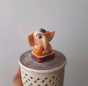 Cute Clay Ganesha Idol