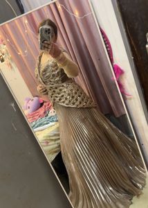 fish cut saree lehenga