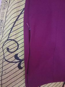 Purple Flared Pants with Slits