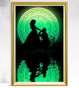 🌌 "Eternal Glow" -  Romantic Silhouette Art Print