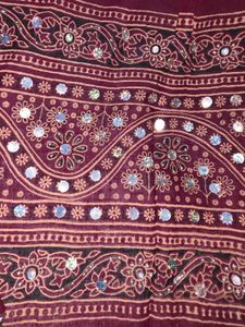 Embroidered Maroon dupatta