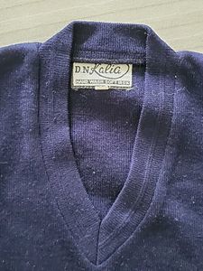 Navy Blue V-Neck Sweater