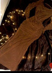 Chic Ruched Long Sleeve Maxi Dress