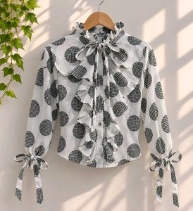 Ruffled Polka Dot Top