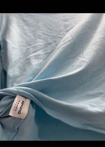 Light Blue Ruffled Sleeve Top