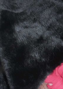 Fuzzy Black shining fur stole