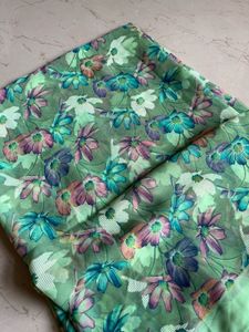 Green Floral Saree