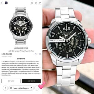 Armani Exchange Automatic Skeleton Watch