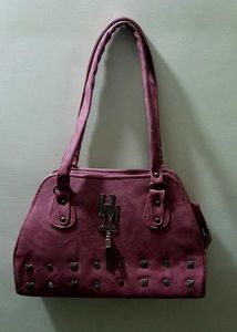 Stylish Rose Pink Colour Handbag 👜