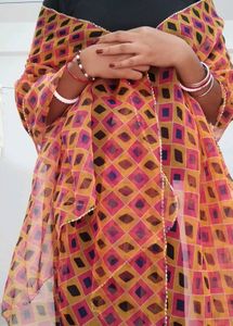 Colorful Geometric Print Dupatta