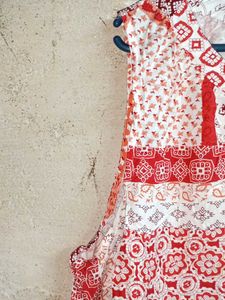 Boho Patchwork Sleeveless Blouse Oversized