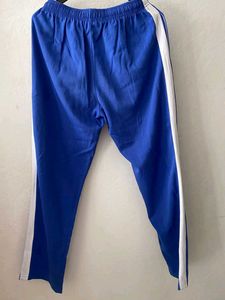 Royal Blue Track Pants with White Stripes
