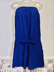 🔥BUY 1, GET 1 FREE🔥Strapless Blue Dress
