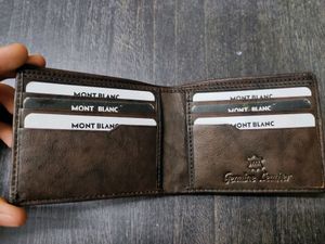MONT BLANC LEATHER WALLET ( BROWN )