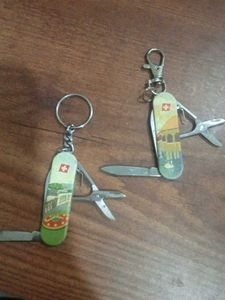 2 vintage Swiss Knife Keychain ,Geneva &amp; Luzern