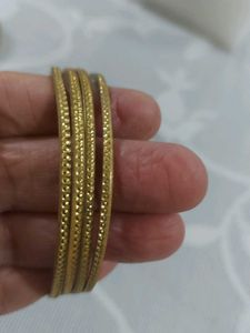Copper Gold Plated 4 Bangles for Women