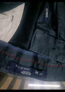 Men's Dark Blue Richlook Trouser in 32 waist