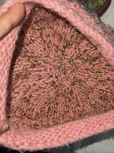 Pink Pom-Pom Knit Beanie