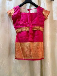 Pretty Rose Pink Soft Organza Saree