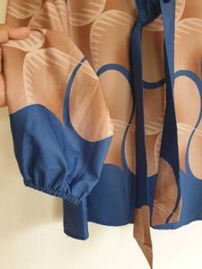 Retro Riviera Tied Blouse