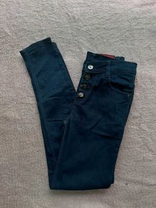Dark Wash Button-Fly Jeans