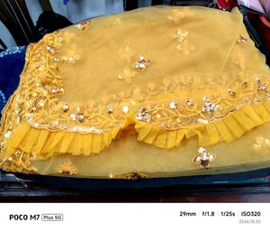 Stunning Yellow Sequined Lehenga Choli